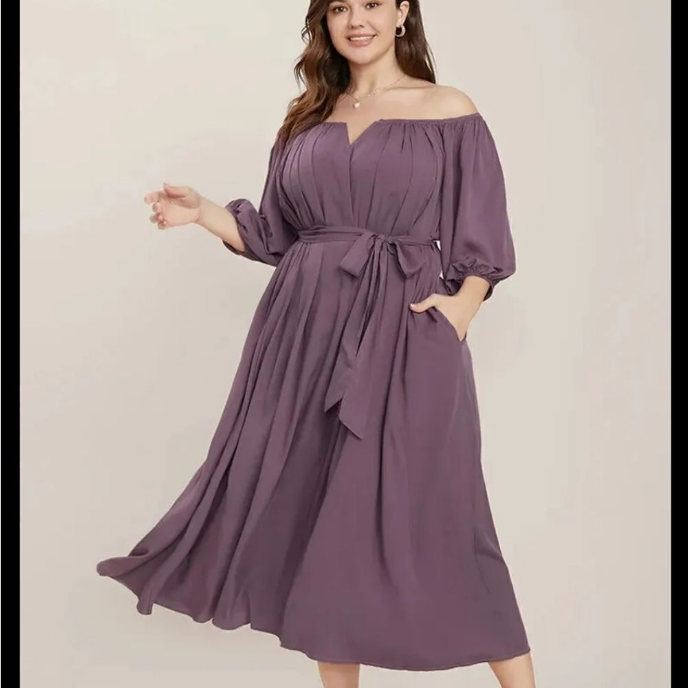 NWT BloomChic black puff sleeve dress Cottage